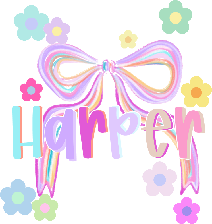 Neon Bow Daisy Name