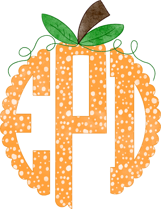 Personalized Pumpkin Initials