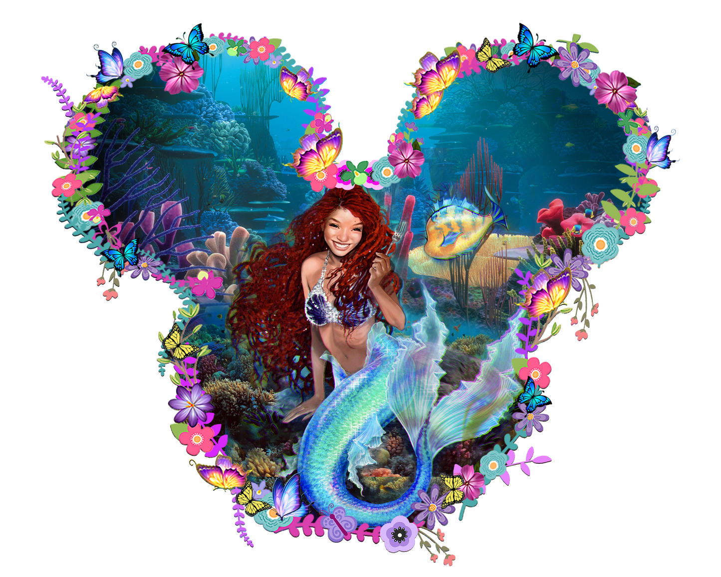Arial with Flowers