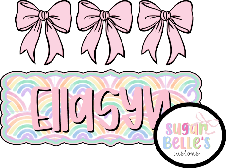 Rainbow name plate