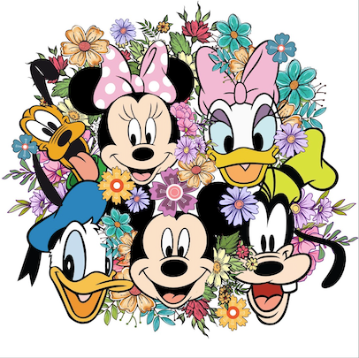 Floral Mickey Crew