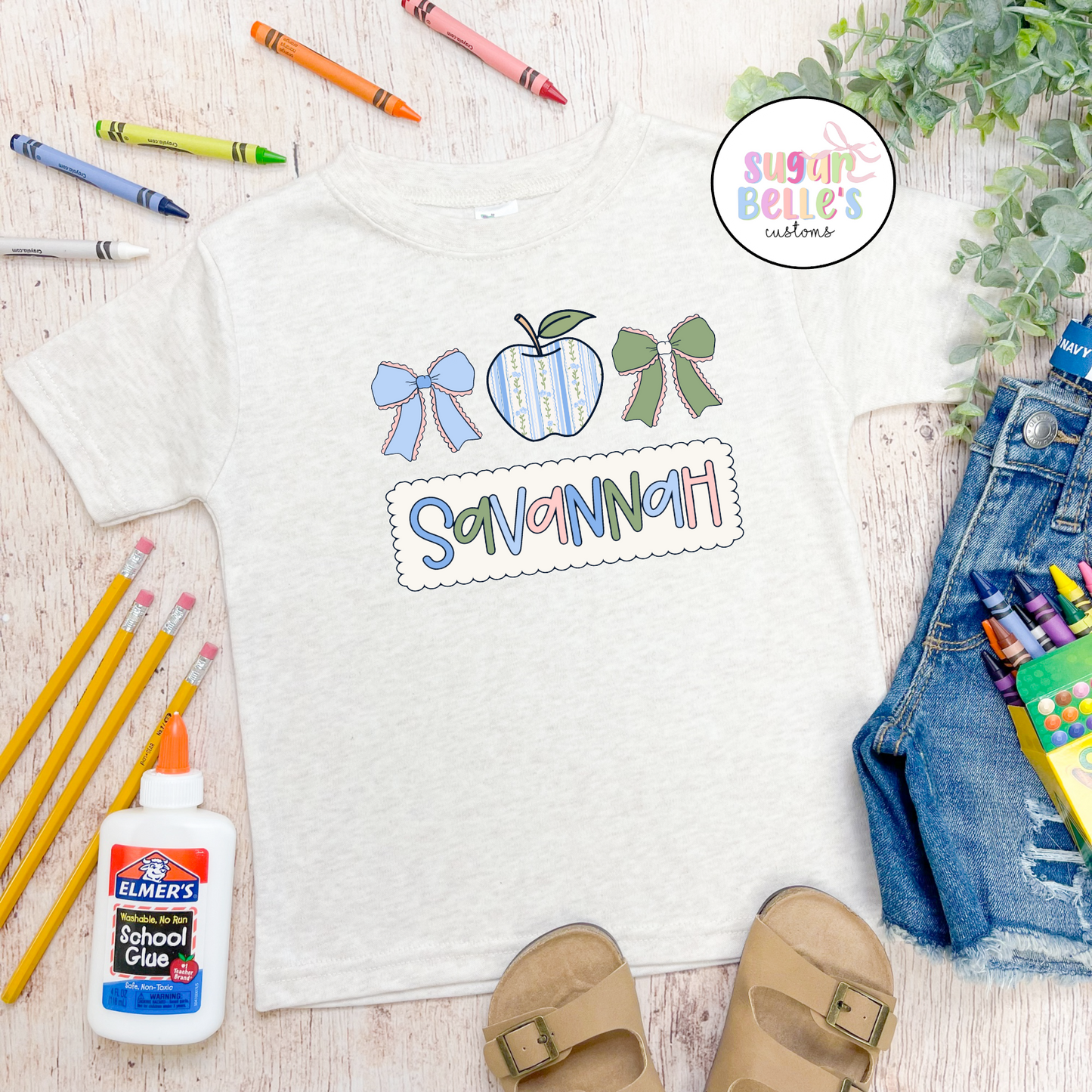 Blue Back To School Name