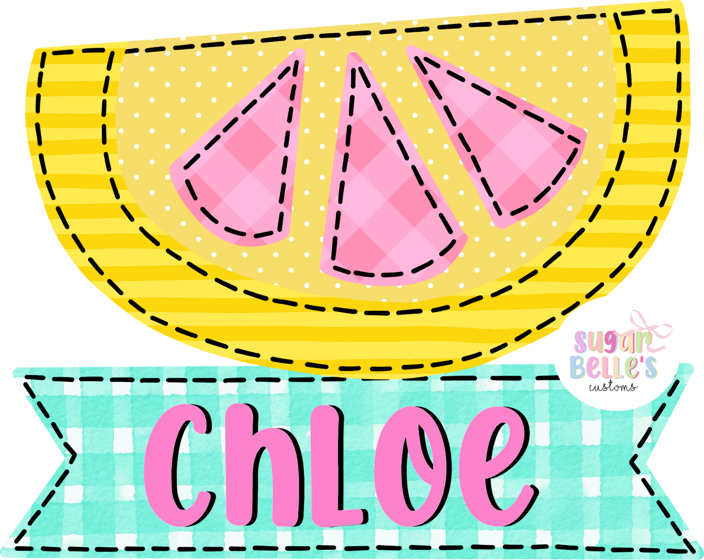 Personalized Lemonade Slice
