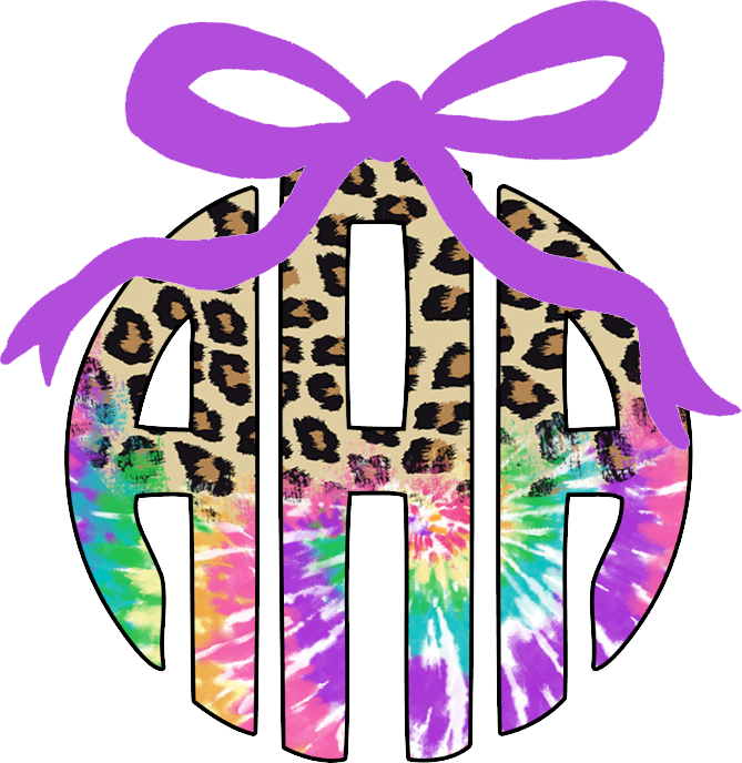 Tie-Dye Leopard Monogram