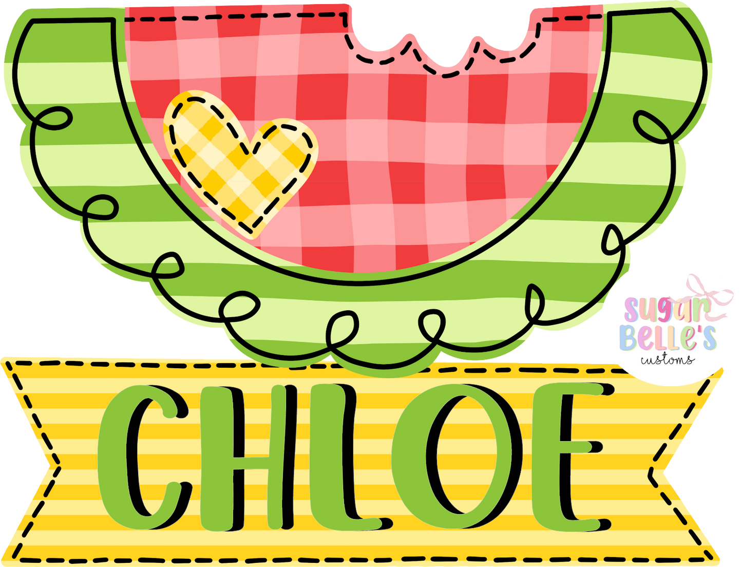 Personalized Watermelon Slice