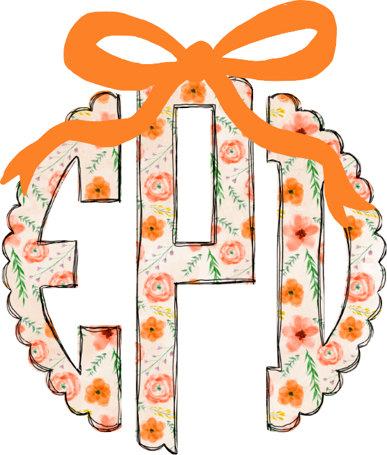 Personalized Floral Initials