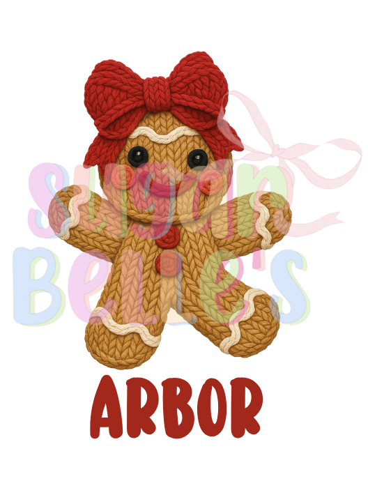 Faux Crochet Gingerbread Bow