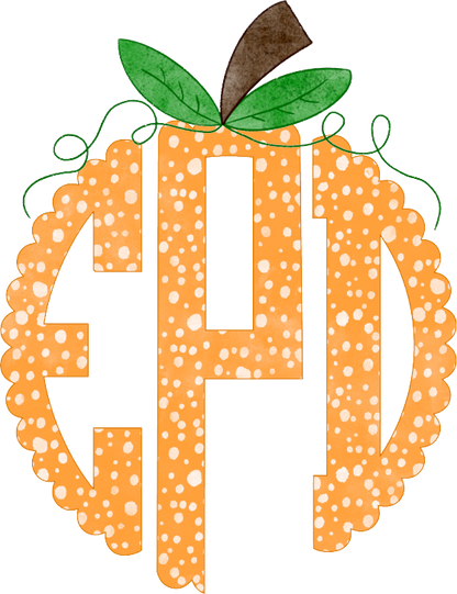 Personalized Pumpkin Initials