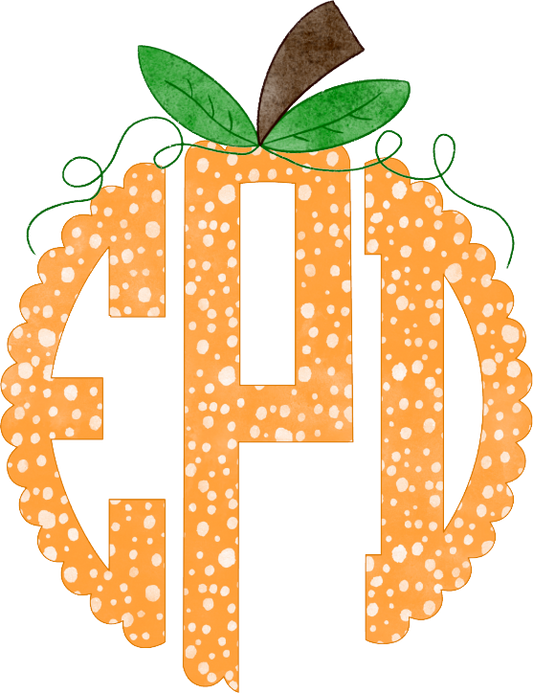 Personalized Pumpkin Initials