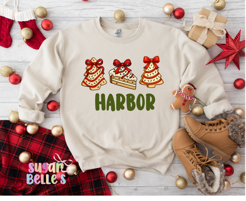 Christmas Tree Cake Bows Name