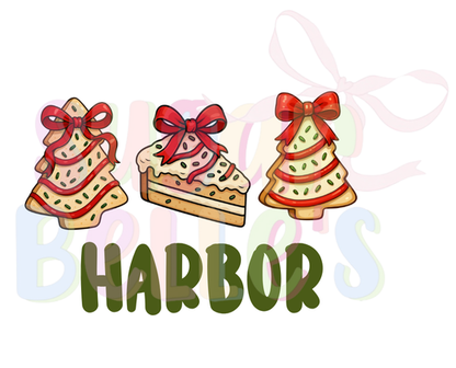 Christmas Tree Cake Bows Name