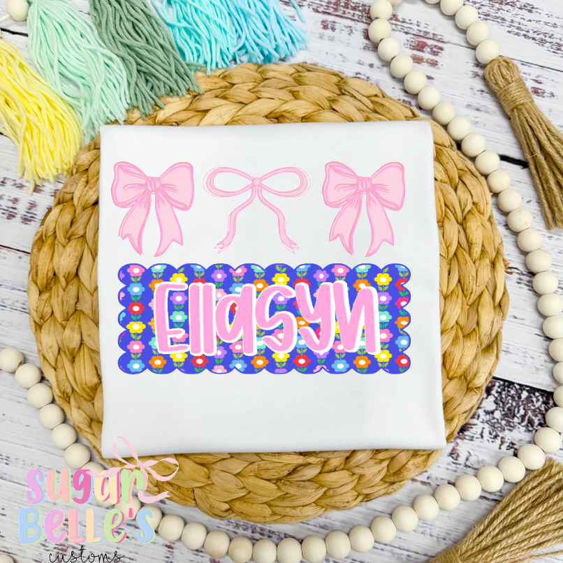 Floral Name Plate