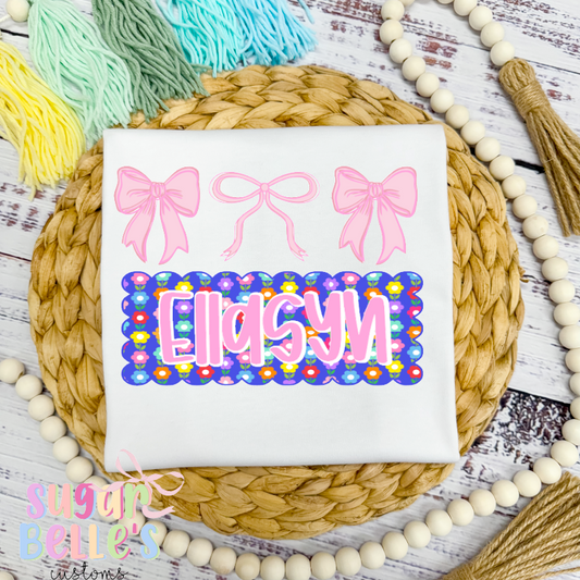 Floral Name Plate