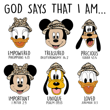 God Says I Am - Mickey Safari Hats