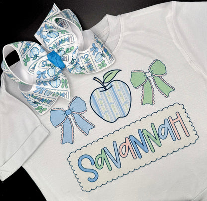 Blue Back To School Name