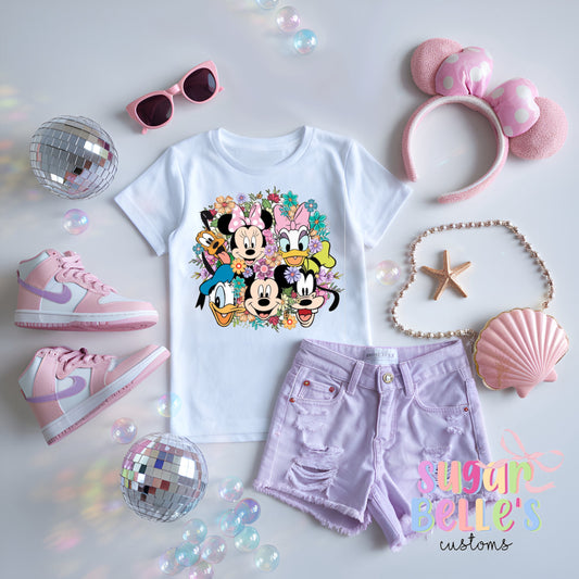 Floral Mickey Crew
