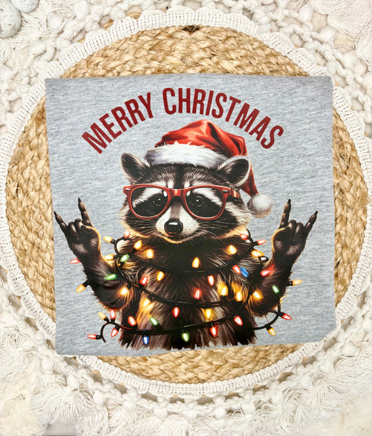 Boy Christmas Racoon