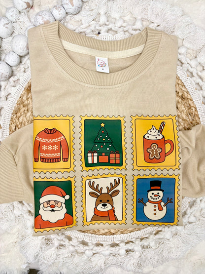 Vintage Stamps Santa