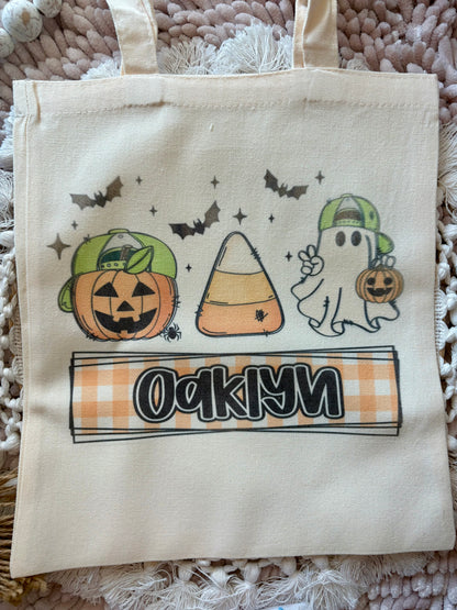 Personalized Tote Bags Trick or Treat