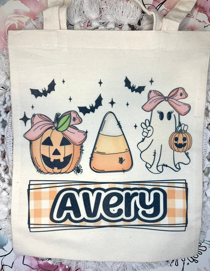 Personalized Tote Bags Trick or Treat