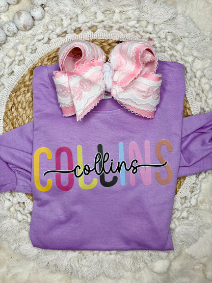 Funky Bubble  name (please specify boy or girl colors in personalization!)