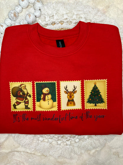 Vintage Most Wonderful Time of the Year Vintage Stamps