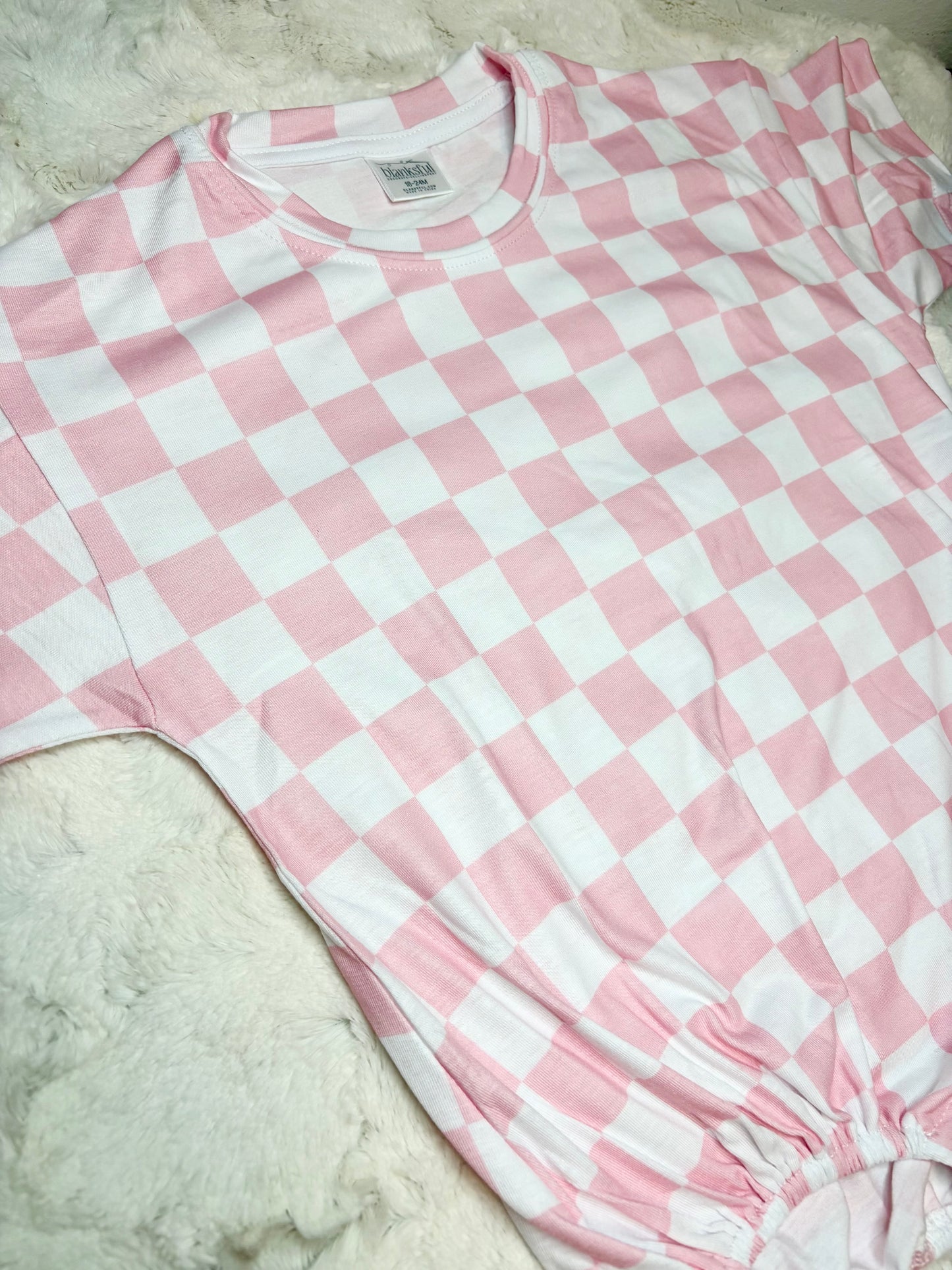 Pink and White Check