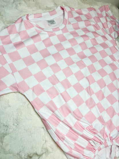Pink and White Check