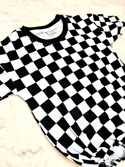Black  and White Check
