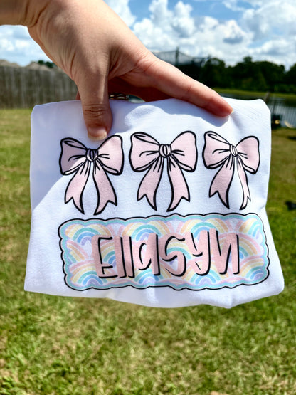 Rainbow name plate