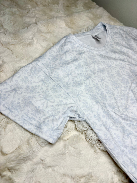 Full Blue Floral Bubble