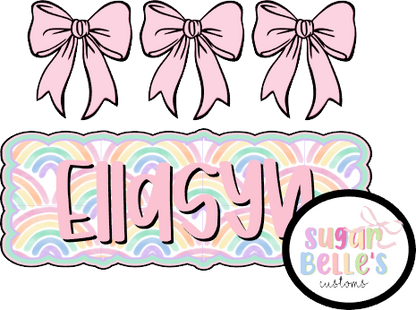 Rainbow name plate
