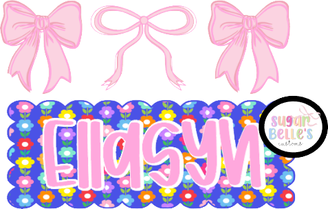 Floral Name Plate