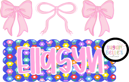 Floral Name Plate