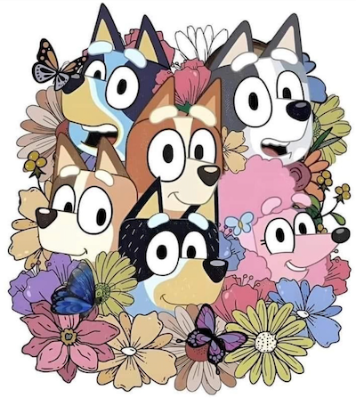Floral Bluey