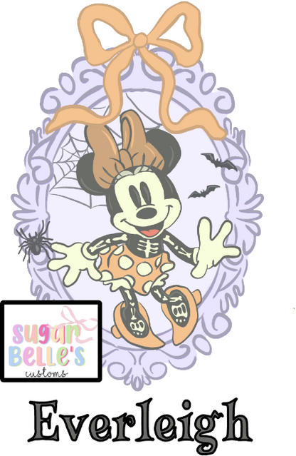Spooky Minnie Frame with Name