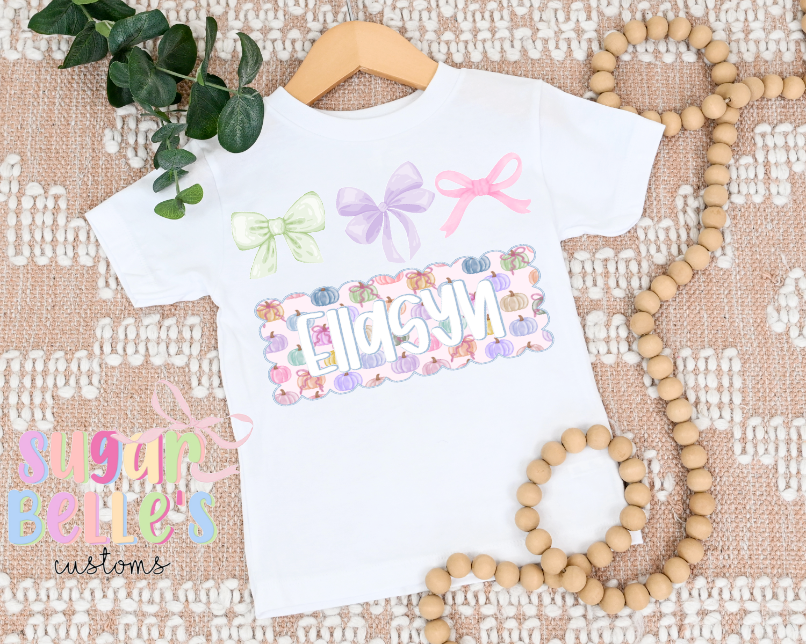 Pastel Pumpkins Name Plate