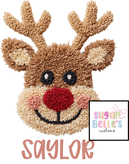 Faux Yarn Reindeer