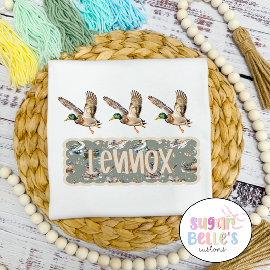 Duck Hunting Name Plate