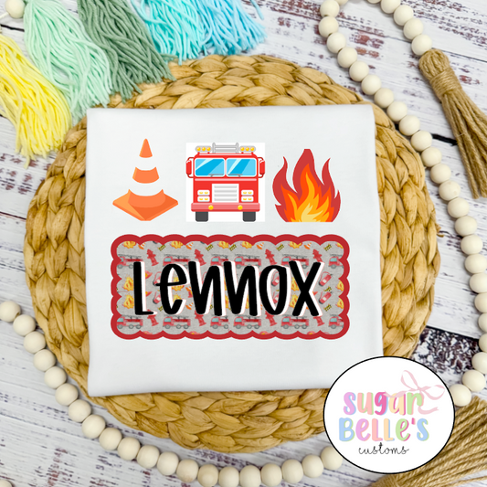 Firetruck Name Plate