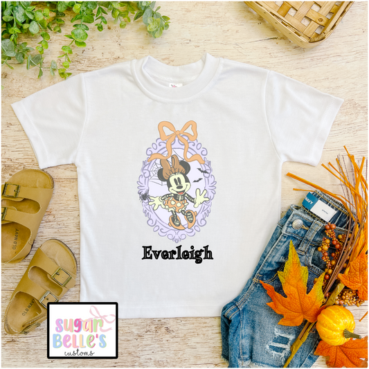 Spooky Minnie Frame with Name