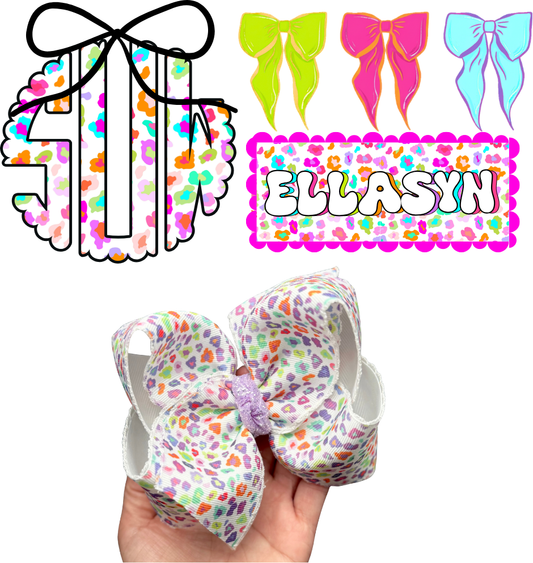 NEON LEOPARD WITH ZOE'S BOWTIQUE!