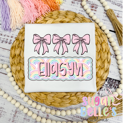 Rainbow name plate