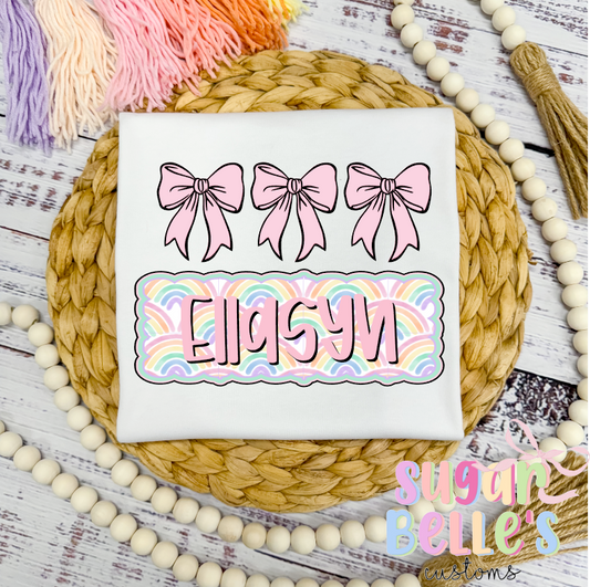 Rainbow name plate