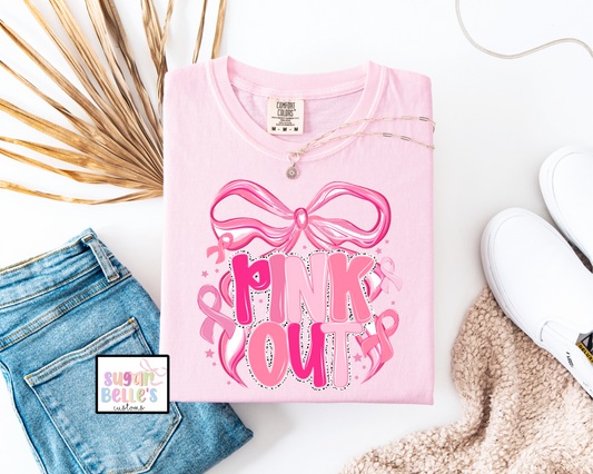Bow - Pink Out - Breast Cancer Awareness