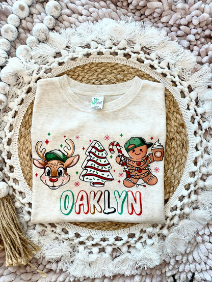 Gingerbread Christmas Cake Reindeer Name - BOY