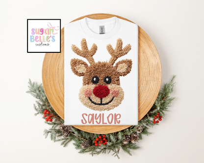 Faux Yarn Reindeer
