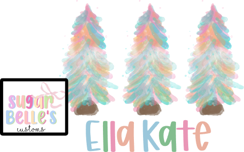 Colorful Bottlebrush Christmas Tree Name