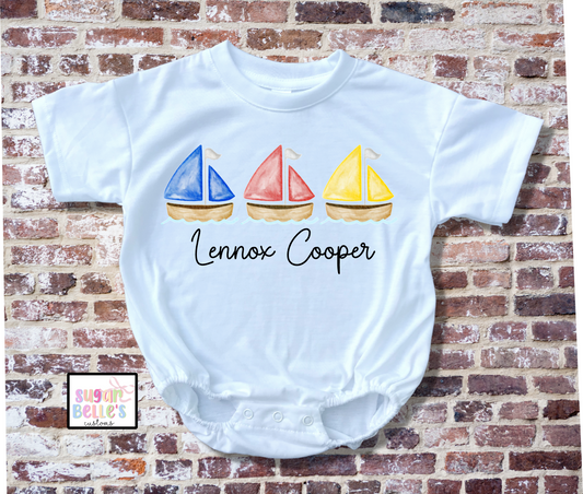 Handdrawn Sail Boat Name