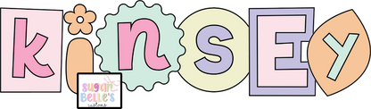 Wacky Retro Alpha Name